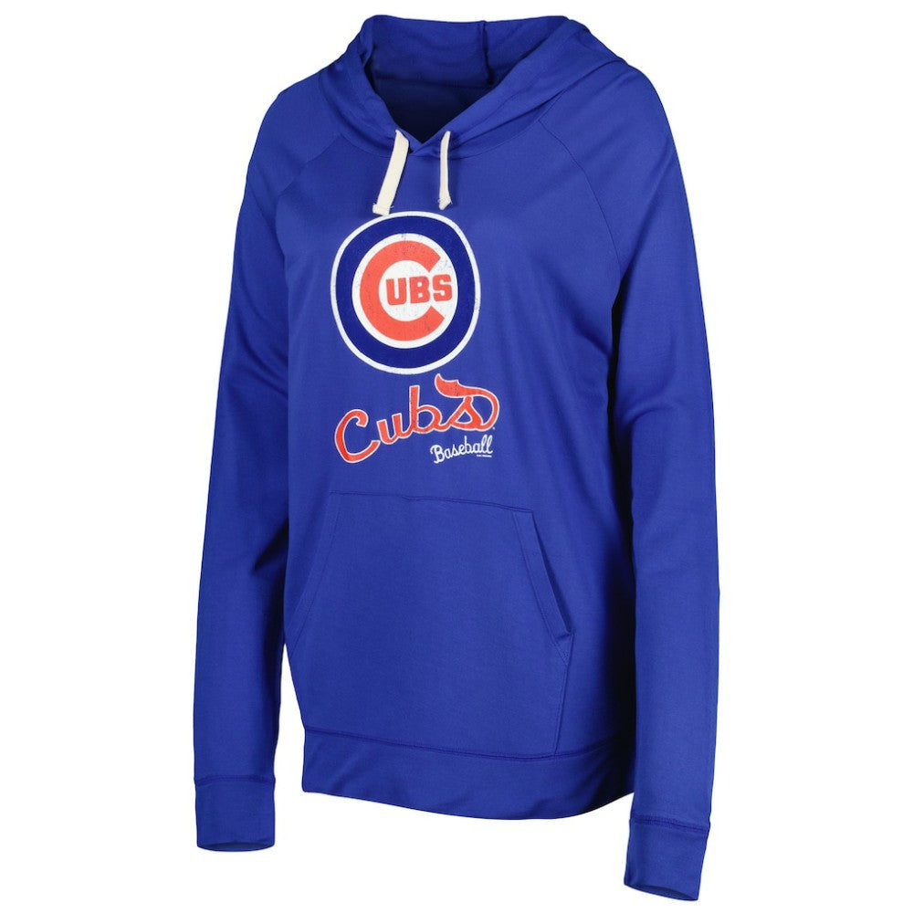 Chicago Cubs Touch Women's Pre-Game Raglan Pullover Hoodie - Royal Hoodies