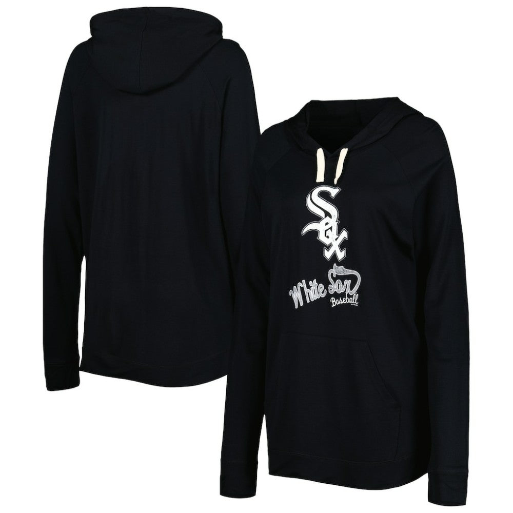 Chicago White Sox Touch Women's Pre-Game Raglan Pullover Hoodie - Black Hoodies