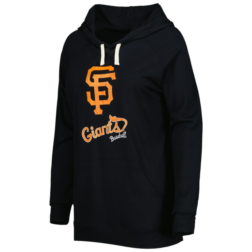 San Francisco Giants Touch Women's Pre-Game Raglan Pullover Hoodie - Black Hoodies
