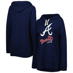 Atlanta Braves Touch Women's Pre-Game Raglan Pullover Hoodie - Navy Hoodies