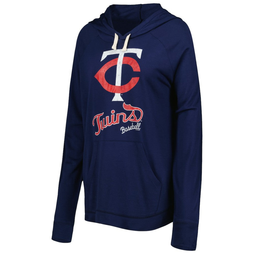 Minnesota Twins Touch Women's Pre-Game Raglan Pullover Hoodie - Navy Hoodies