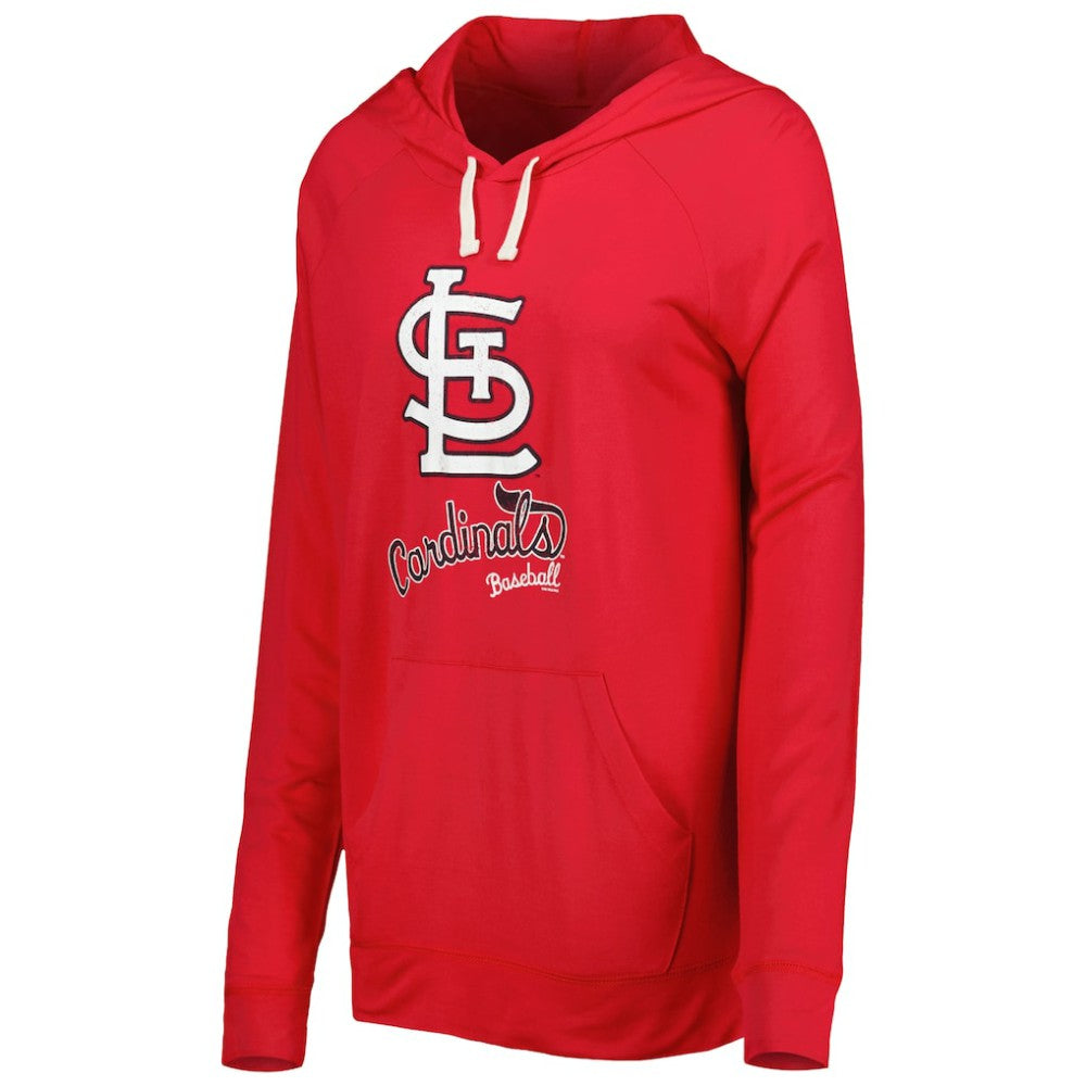 St. Louis Cardinals Touch Women's Pre-Game Raglan Pullover Hoodie - Red Hoodies