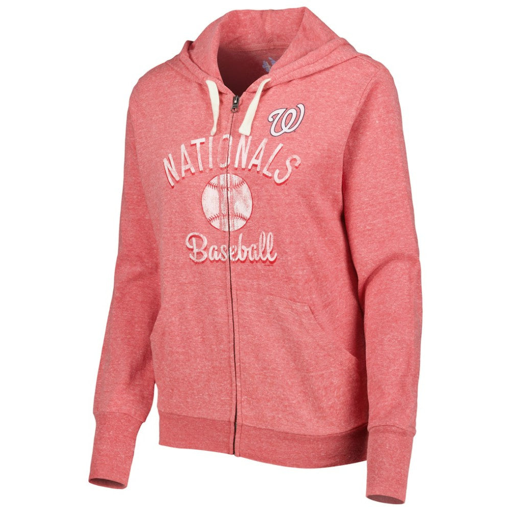 Washington Nationals Touch Women's Training Camp Tri-Blend Lightweight Full-Zip Hoodie - Red Hoodies