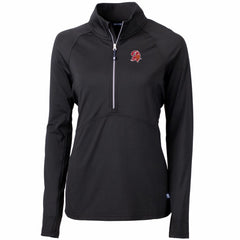 Tampa Bay Buccaneers Cutter & Buck Women's Throwback Logo Adapt Eco Knit Stretch Recycled Half-Zip Pullover Top - Black Pullover