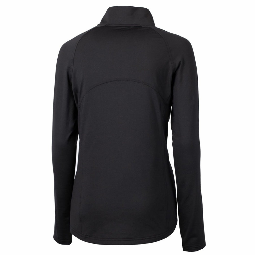 Tampa Bay Buccaneers Cutter & Buck Women's Throwback Logo Adapt Eco Knit Stretch Recycled Half-Zip Pullover Top - Black Pullover