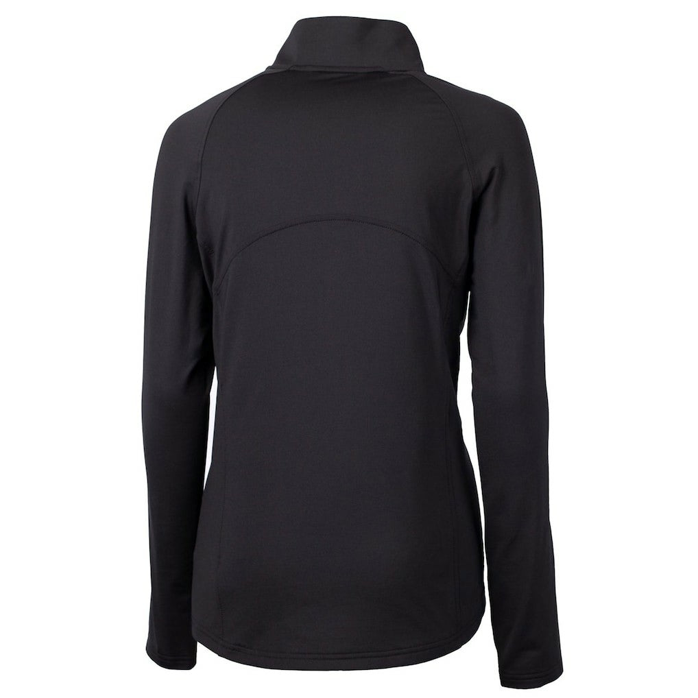 San Francisco 49ers Cutter & Buck Women's Throwback Logo Adapt Eco Knit Stretch Recycled Half-Zip Pullover Top - Black Pullover