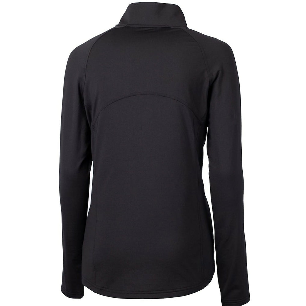 New England Patriots Cutter & Buck Women's Throwback Logo Adapt Eco Knit Stretch Recycled Half-Zip Pullover Top - Black Pullover