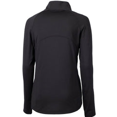 New England Patriots Cutter & Buck Women's Throwback Logo Adapt Eco Knit Stretch Recycled Half-Zip Pullover Top - Black Pullover