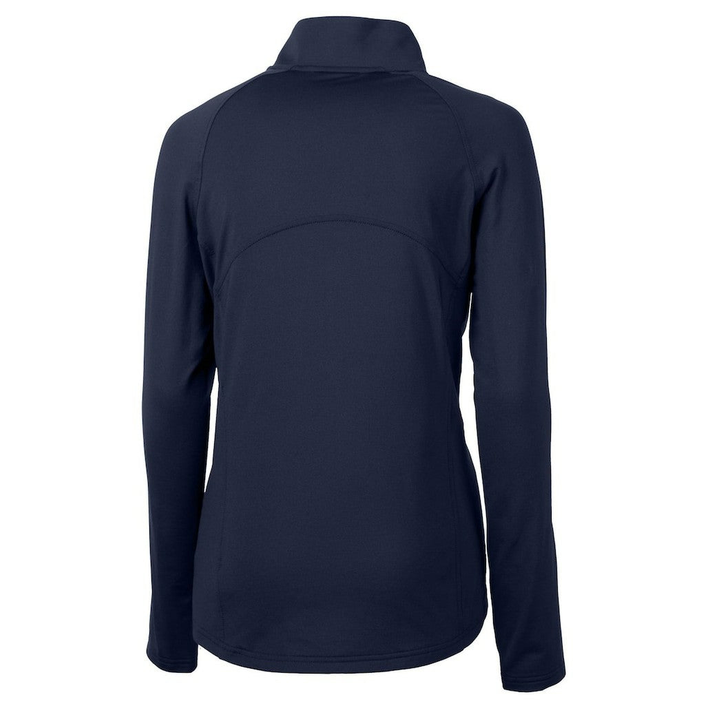 Chicago Bears Cutter & Buck Women's Throwback Logo Adapt Eco Knit Stretch Recycled Half-Zip Pullover Top - Navy Pullover