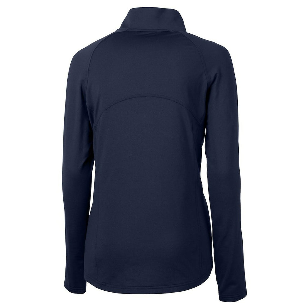Chicago Bears Cutter & Buck Women's Throwback Logo Adapt Eco Knit Stretch Recycled Half-Zip Pullover Top - Navy Pullover