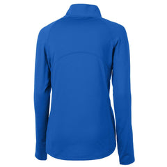 New England Patriots Cutter & Buck Women's Throwback Logo Adapt Eco Knit Stretch Recycled Half-Zip Pullover Top - Royal Pullover
