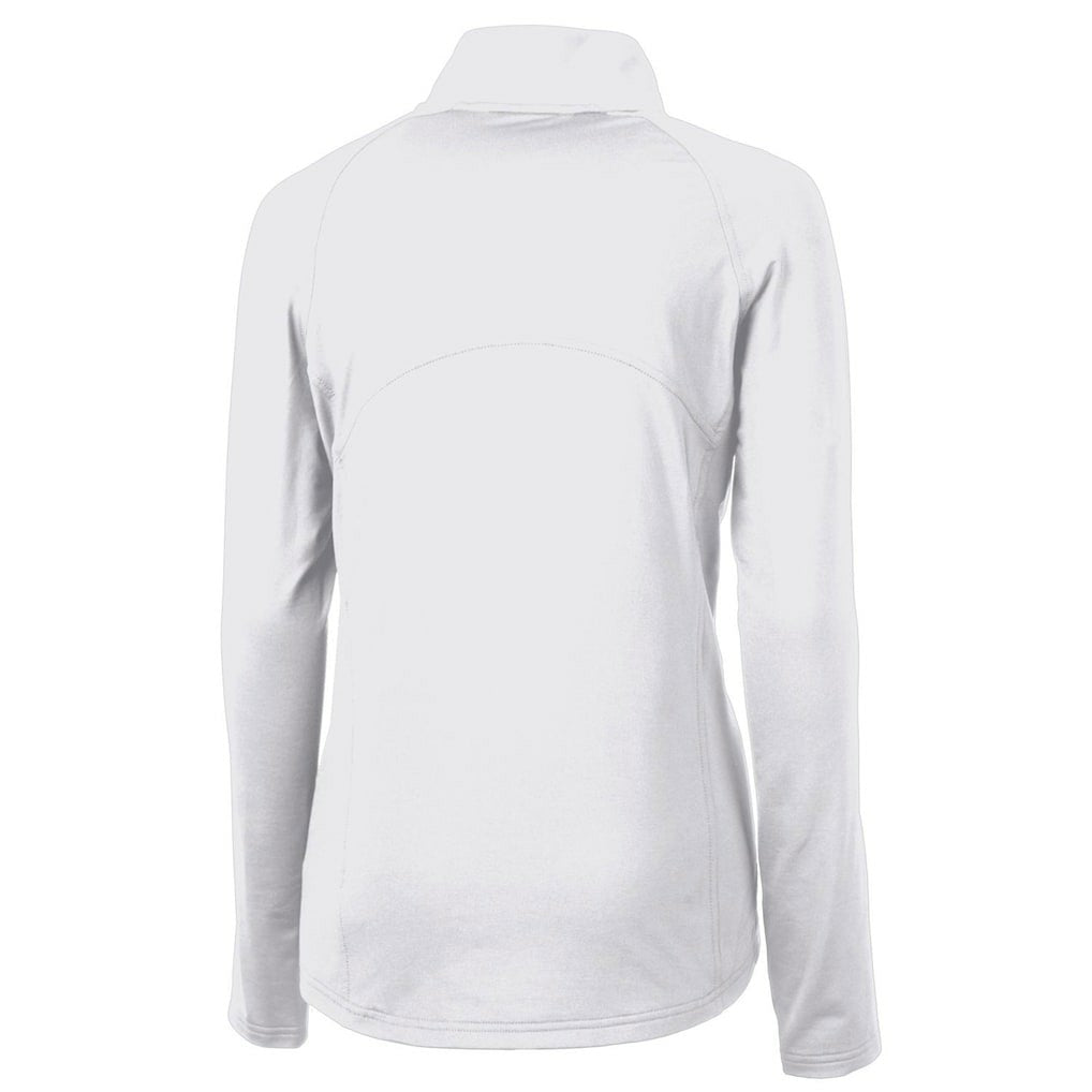 Seattle Seahawks Cutter & Buck Women's Throwback Logo Adapt Eco Knit Stretch Recycled Half-Zip Pullover Top - White Pullover