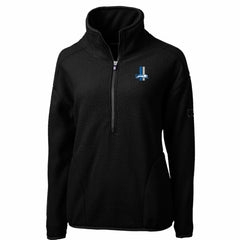 Detroit Lions Cutter & Buck Women's Throwback Logo Cascade Eco Sherpa Fleece Half-Zip Pullover Jacket - Black Pullover