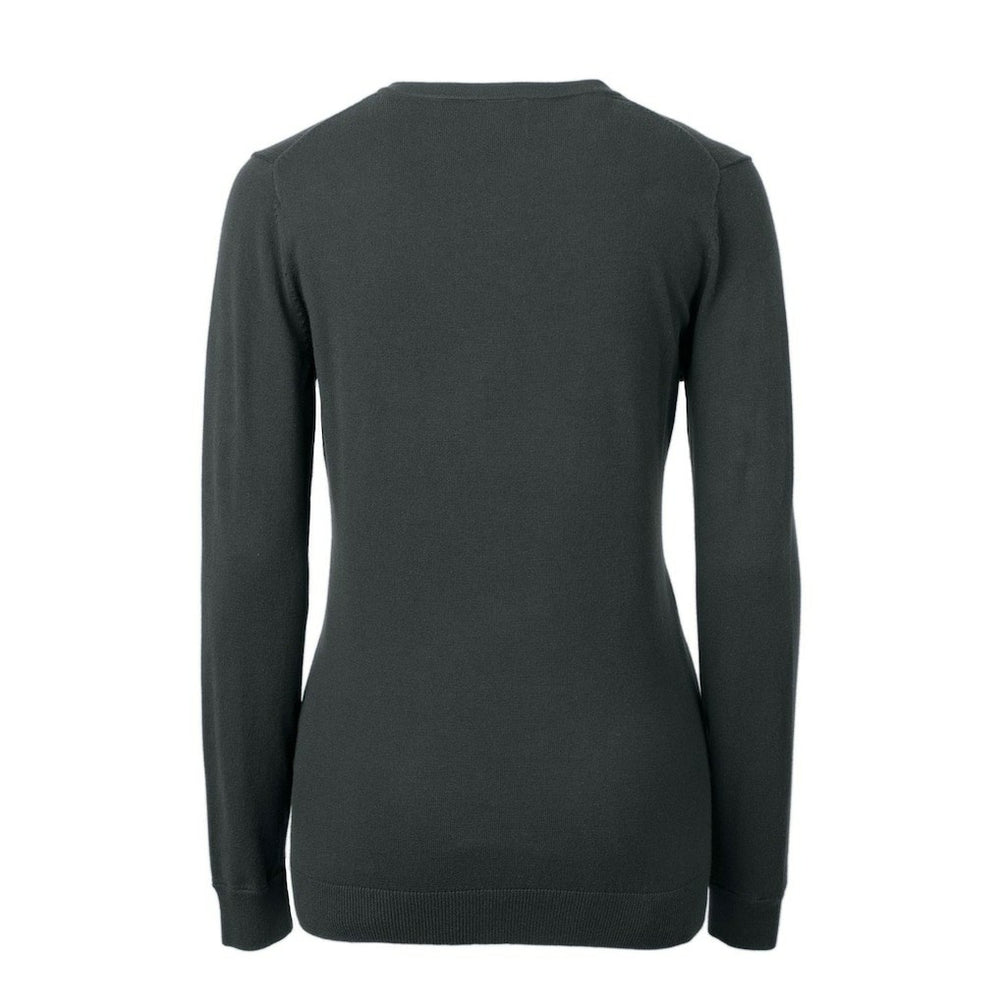 Cleveland Browns Cutter & Buck Women's Throwback Logo Lakemont Tri-Blend V-Neck Sweater - Heather Charcoal