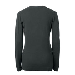 Cleveland Browns Cutter & Buck Women's Throwback Logo Lakemont Tri-Blend V-Neck Sweater - Heather Charcoal