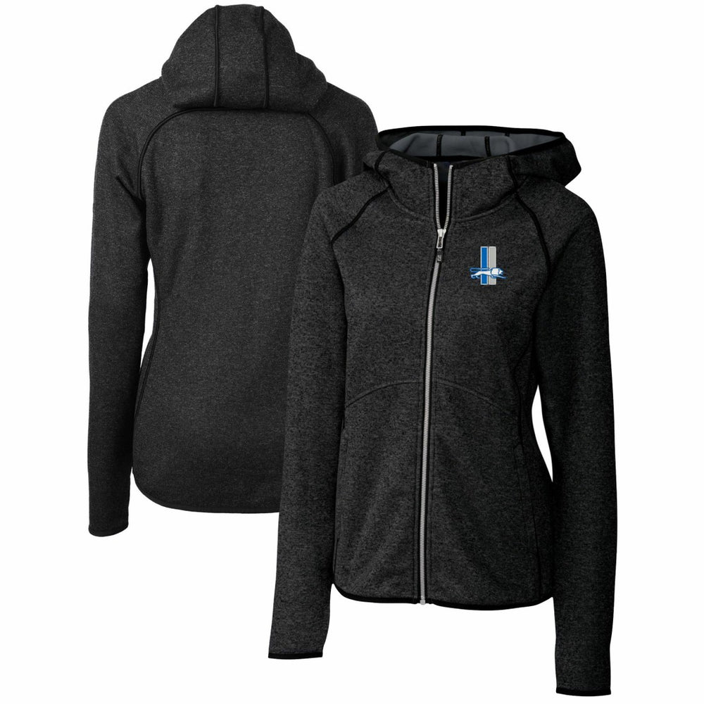 Detroit Lions Cutter & Buck Women's Throwback Logo Mainsail Full-Zip Jacket - Heather Charcoal Jackets