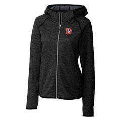Denver Broncos Cutter & Buck Women's Throwback Logo Mainsail Full-Zip Jacket - Heather Charcoal Jackets