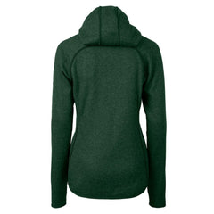 New York Jets Cutter & Buck Women's Throwback Logo Mainsail Full-Zip Jacket - Heather Green Jackets
