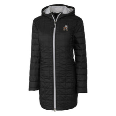 Cleveland Browns Cutter & Buck Women's Throwback Logo Rainier Primaloft Eco Full-Zip Hoodie Long Coat - Black Hoodies