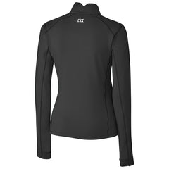 San Francisco 49ers Cutter & Buck Women's Throwback Logo Traverse Stretch Quarter-Zip Pullover Top - Black Pullover
