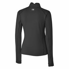 Detroit Lions Cutter & Buck Women's Throwback Logo Traverse Stretch Quarter-Zip Pullover Top - Black Pullover