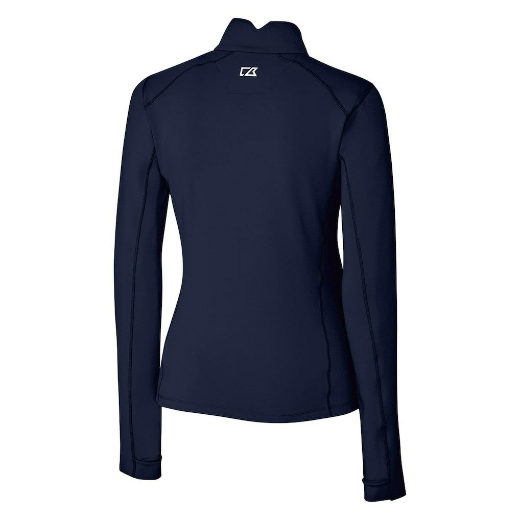 New York Giants Cutter & Buck Women's Throwback Logo Traverse Stretch Quarter-Zip Pullover Top - Navy Pullover