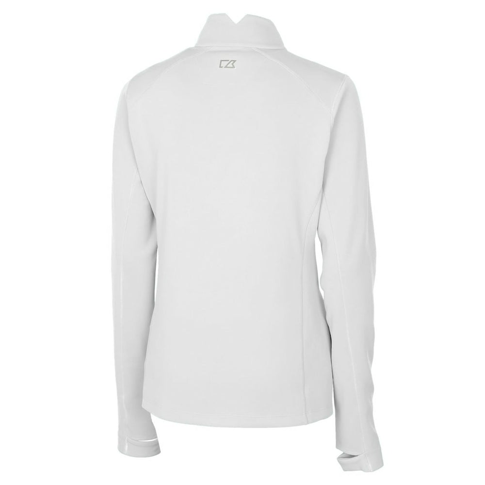 Cincinnati Bengals Cutter & Buck Women's Throwback Logo Traverse Stretch Quarter-Zip Pullover Top - White Pullover