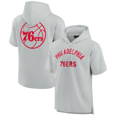 Philadelphia 76ers Unisex Elements Super Soft Fleece Short Sleeve Pullover Hoodie Gray - Fanatics