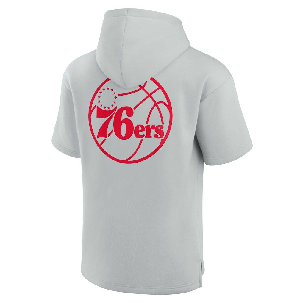 Philadelphia 76ers Unisex Elements Super Soft Fleece Short Sleeve Pullover Hoodie Gray - Fanatics