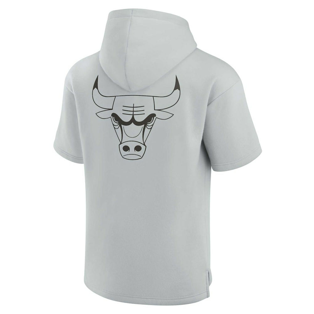 Chicago Bulls Unisex Elements Super Soft Fleece Short Sleeve Pullover Hoodie Gray - Fanatics
