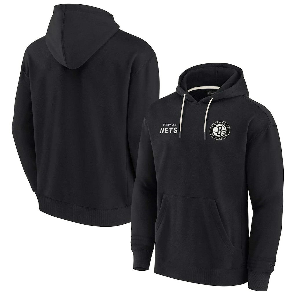 Brooklyn Nets Unisex Elements Super Soft Fleece Pullover Hoodie Black - Fanatics