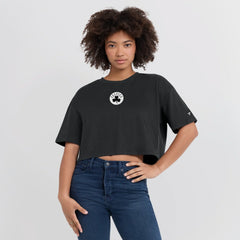 Boston Celtics Women's Elements Super Soft Boxy Cropped T-Shirt Black - Fanatics