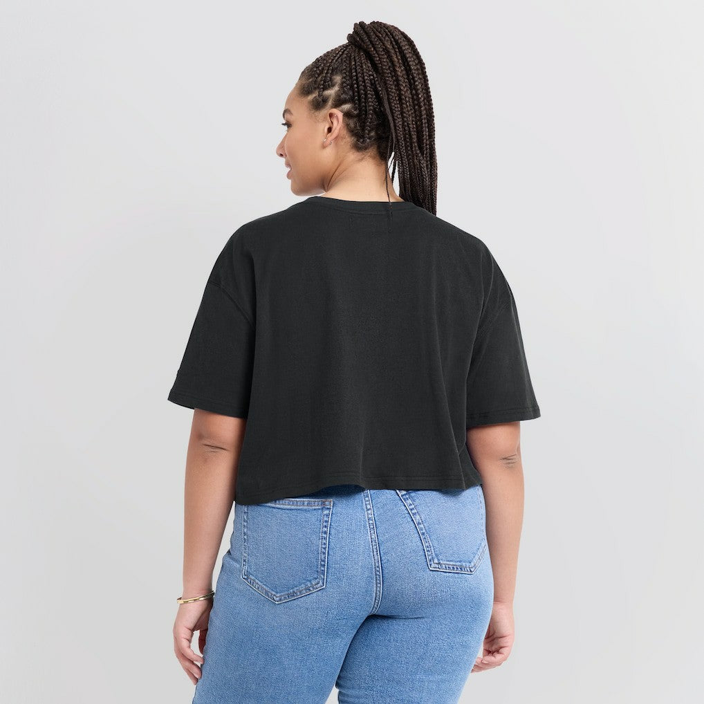 Boston Celtics Women's Elements Super Soft Boxy Cropped T-Shirt Black - Fanatics