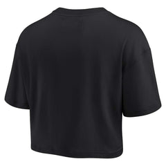 Los Angeles Lakers Women's Elements Super Soft Boxy Cropped T-Shirt Black - Fanatics