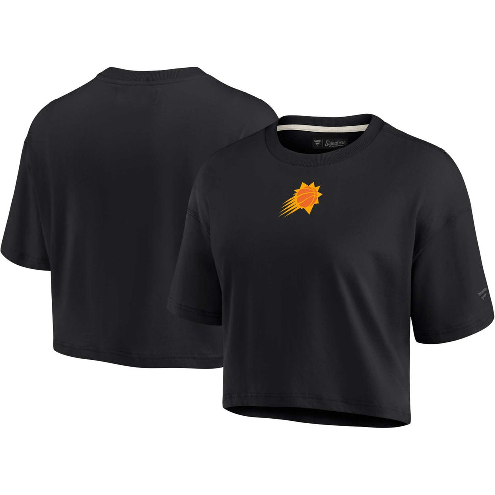Phoenix Suns Women's Elements Super Soft Boxy Cropped T-Shirt Black - Fanatics