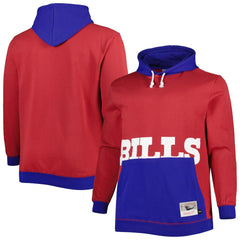 Buffalo Bills Big & Tall Big Face Pullover Hoodie - Red/Royal Hoodies