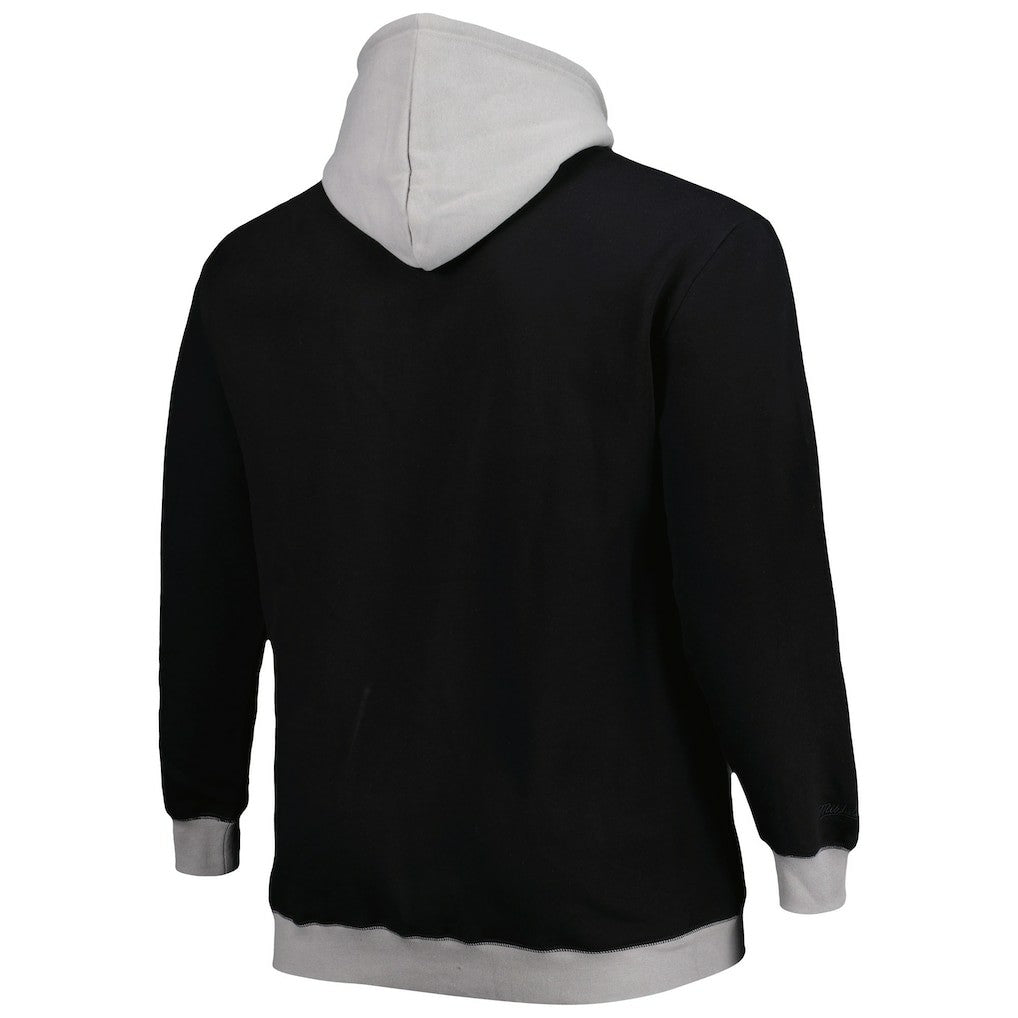 Las Vegas Raiders Big & Tall Big Face Pullover Hoodie - Black/Silver Hoodies
