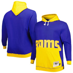Los Angeles Rams Big & Tall Big Face Pullover Hoodie - Royal/Gold Hoodies