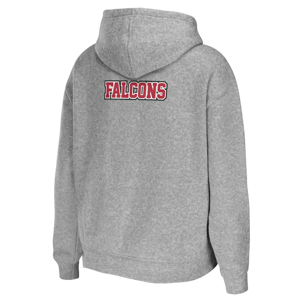 Atlanta Falcons WEAR by Erin Andrews Women's Team Full-Zip Hoodie - Heathered Gray Hoodies