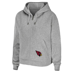 Arizona Cardinals WEAR by Erin Andrews Women's Team Full-Zip Hoodie - Heathered Gray Hoodies