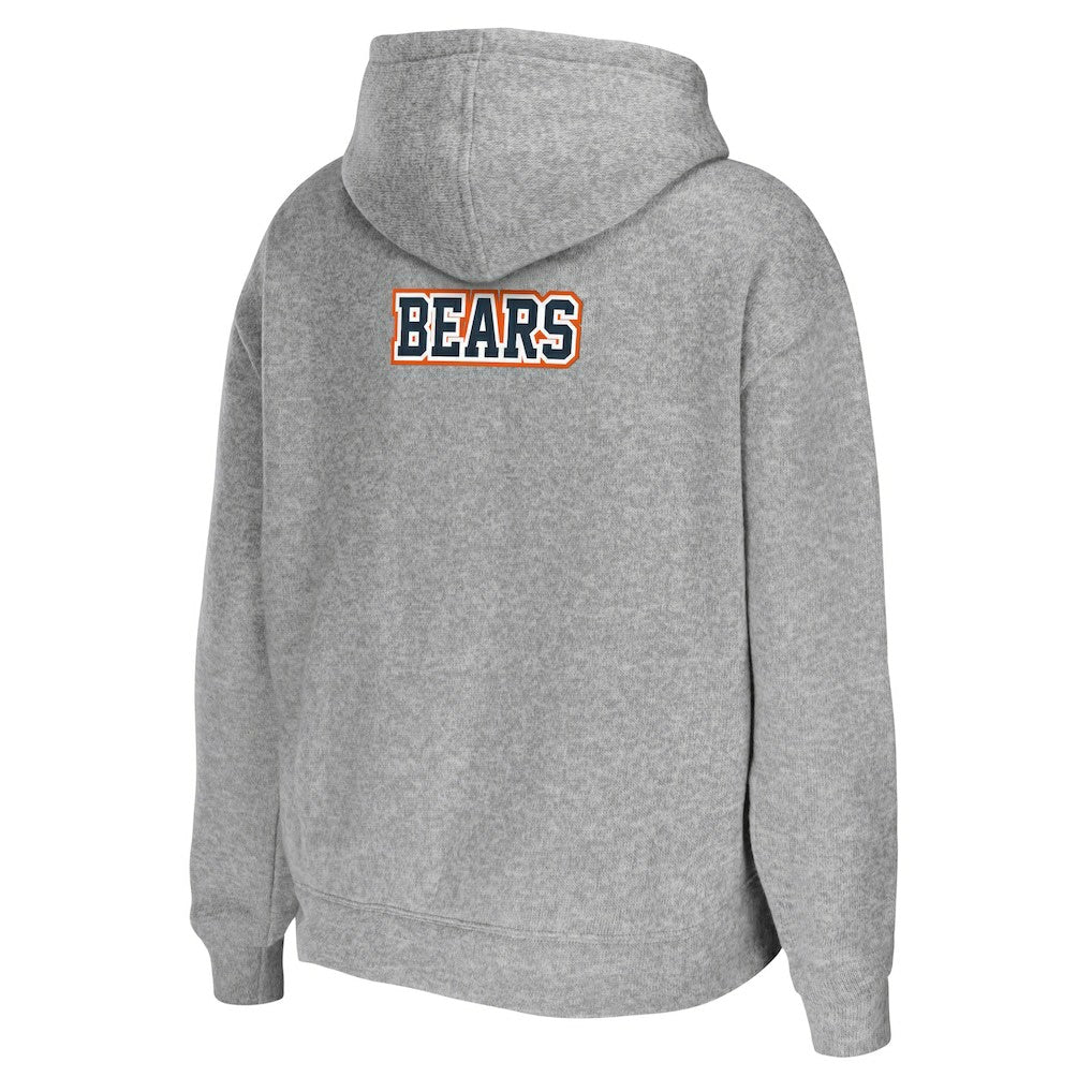 Chicago Bears WEAR by Erin Andrews Women's Team Full-Zip Hoodie - Heathered Gray Hoodies