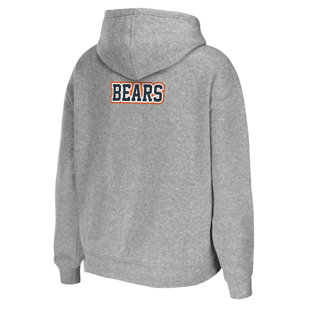 Chicago Bears WEAR by Erin Andrews Women's Team Full-Zip Hoodie - Heathered Gray Hoodies