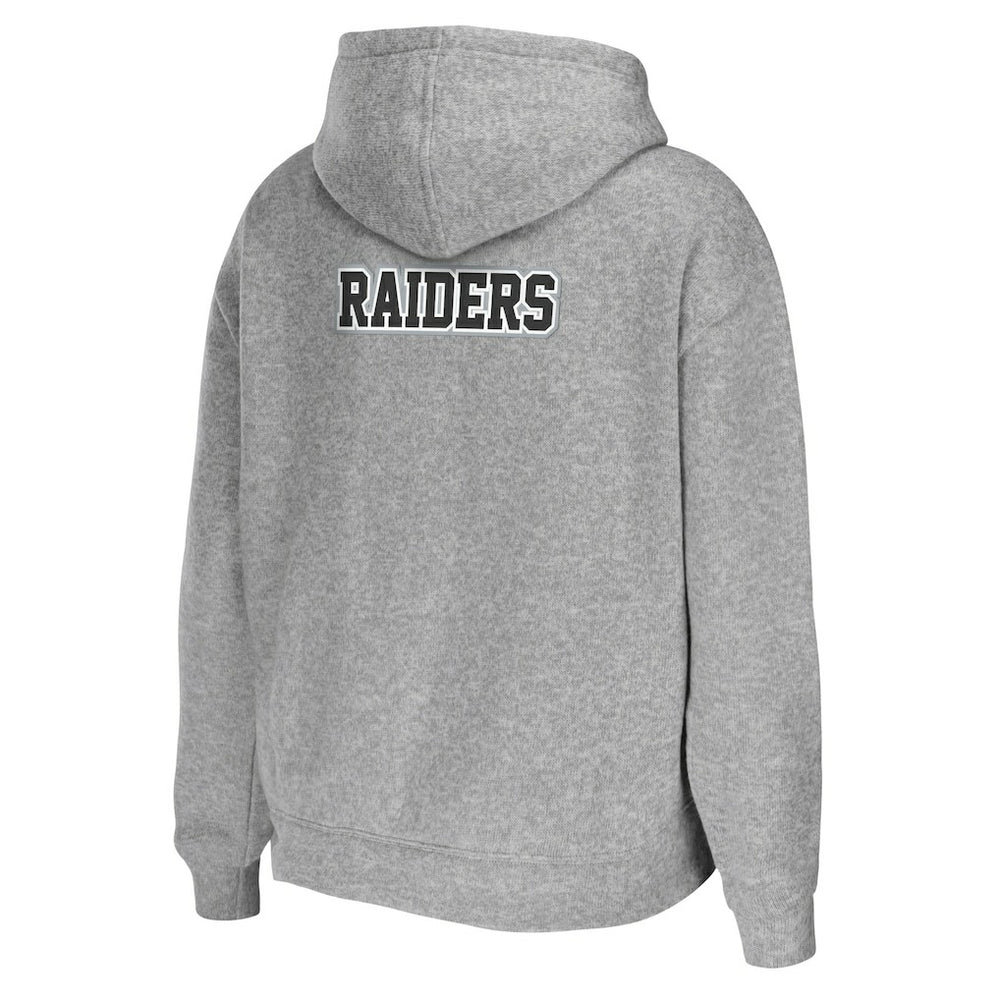 Las Vegas Raiders WEAR by Erin Andrews Women's Team Full-Zip Hoodie - Heathered Gray Hoodies
