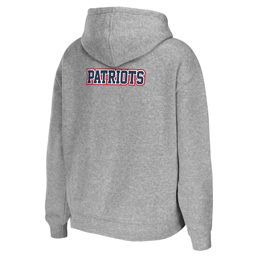 New England Patriots WEAR by Erin Andrews Women's Team Full-Zip Hoodie - Heathered Gray Hoodies