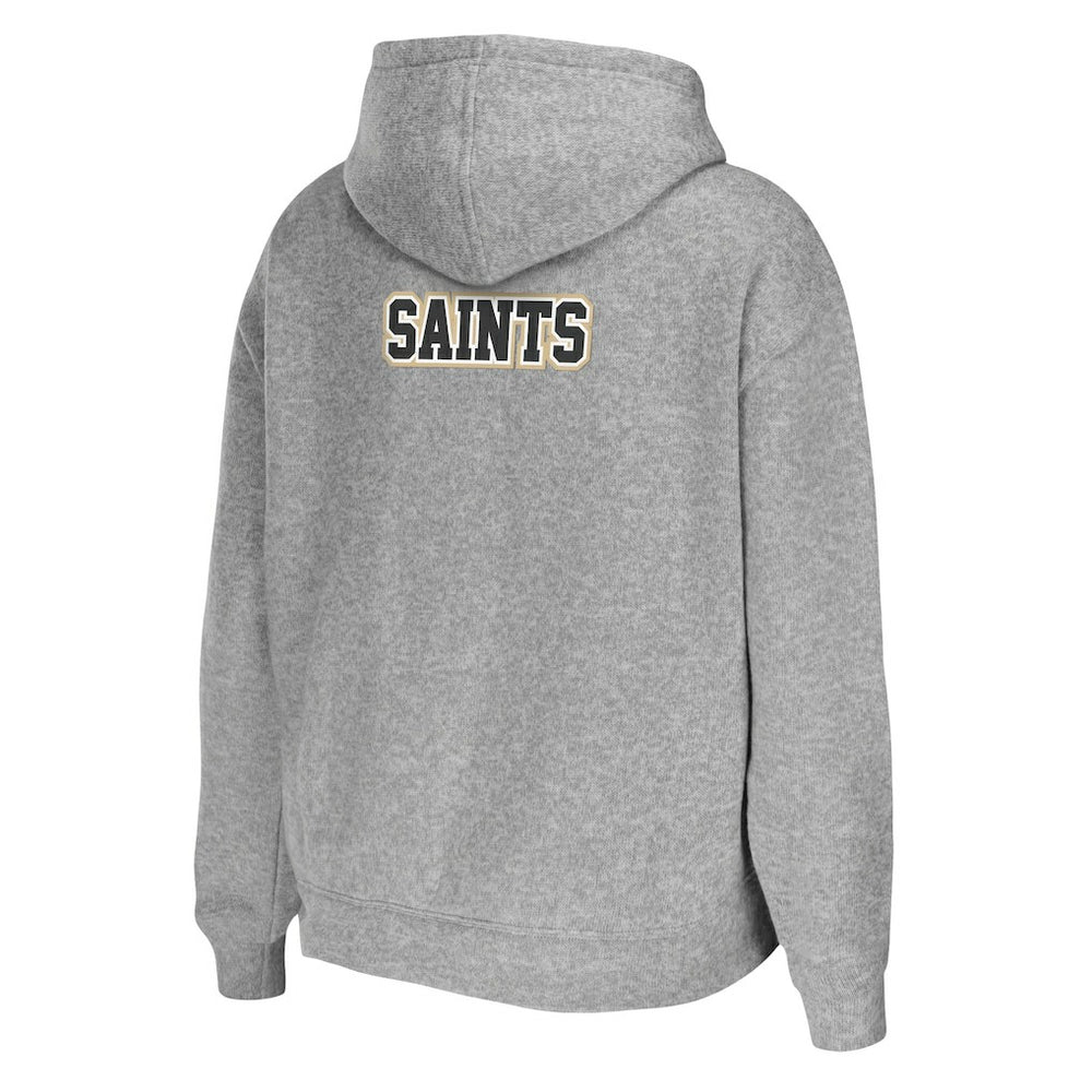 New Orleans Saints WEAR by Erin Andrews Women's Team Full-Zip Hoodie - Heathered Gray Hoodies