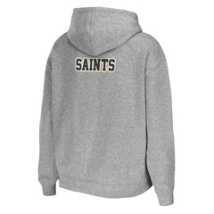 New Orleans Saints WEAR by Erin Andrews Women's Team Full-Zip Hoodie - Heathered Gray Hoodies