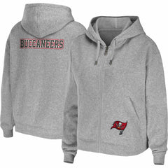 Tampa Bay Buccaneers WEAR by Erin Andrews Women's Team Full-Zip Hoodie - Heathered Gray Hoodies