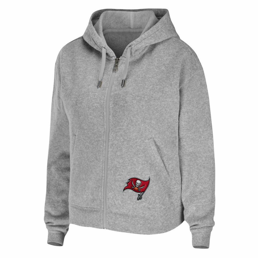 Tampa Bay Buccaneers WEAR by Erin Andrews Women's Team Full-Zip Hoodie - Heathered Gray Hoodies