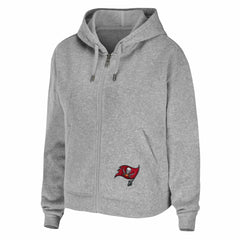 Tampa Bay Buccaneers WEAR by Erin Andrews Women's Team Full-Zip Hoodie - Heathered Gray Hoodies
