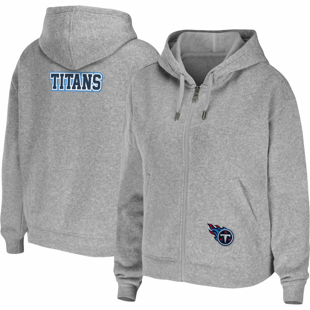 Tennessee Titans WEAR by Erin Andrews Women's Team Full-Zip Hoodie - Heathered Gray Hoodies